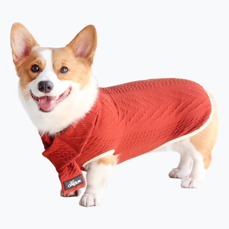 Vintage Style Knit Pet Sweater For Warmth